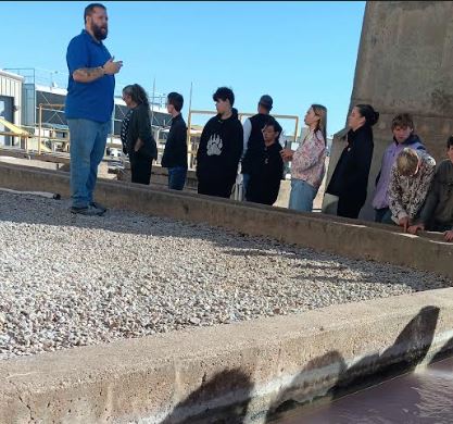 Biology classes visit water treatment plant
