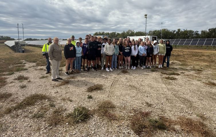 Junior high students tour local solar farm